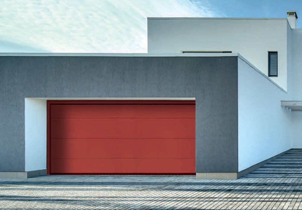 porta in legno garage moderno casa elegante bianca